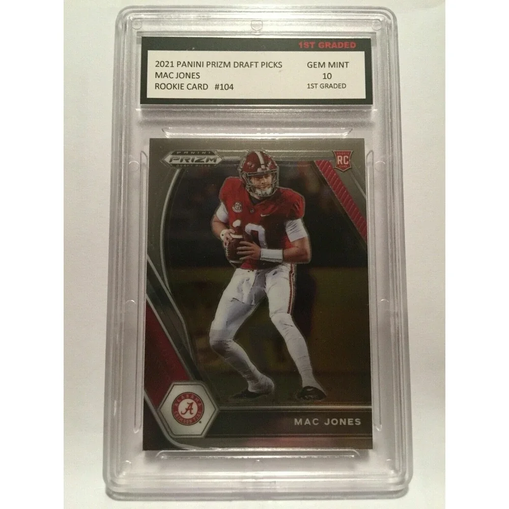 MAC JONES ROOKIE CARD #104   #10  2021 PANINI PRIZM DRAFT PICKS